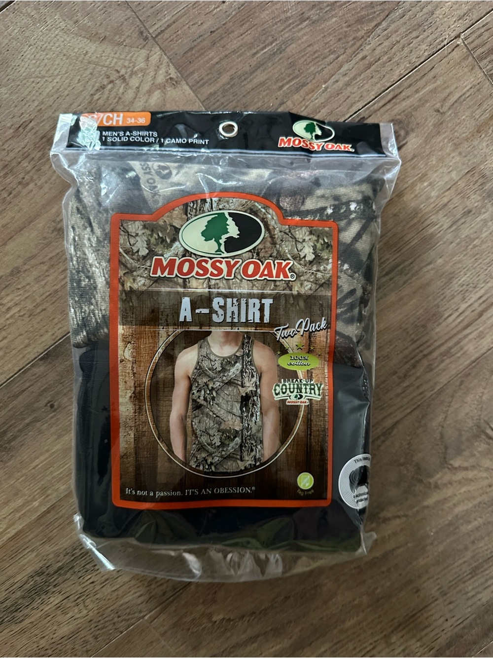 Mossy Oak Men’s Camo Tank Top Two-Pack in Black and Brown/Green Camo